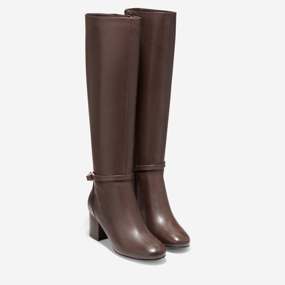 🤎NEW🤎 Cole Haan Dana Block Heel Boot Leather boots (Brown)